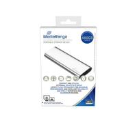 SSD Externo MediaRange MR1102 480GB M.2 NVMe USB-C 3.2 Gen2 Aluminio Plata