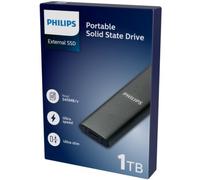 Philips Portable Externe SSD 1 TB Slim, Delgado, SATA Speed USB-C, USB, Lectura hasta 540 MB/s, Escritura hasta 520 MB/s, Aluminio