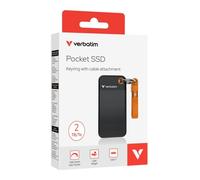 SSD Externo Verbatim Pocket 2TB USB-C 3.2 Gen 2 1000MB/s PC/Mac Naranja/Negro