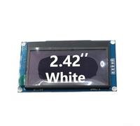 SSD1309 basado 2.42 pulgadas para módulo de pantalla OLED, resolución 128x64, interfaz I2C para plataformas de investigación académica (4 pines blanco)
