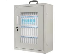 SSDDLZEQ Armario con Cerradura y manija, Caja de Acero Transparente, Armario for teléfono móvil de Pared(60)