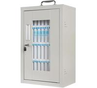 SSDDLZEQ Armario con Cerradura y manija, Caja de Acero Transparente, Armario for teléfono móvil de Pared(36 EU)