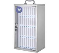 SSDDLZEQ Armario de Pared de Acero Inoxidable for Guardar teléfonos móviles, Ideal for Material de Oficina y Escolar.(36 EU)