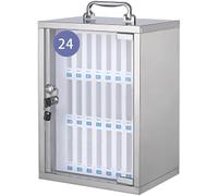 SSDDLZEQ Armario de Pared de Acero Inoxidable for Guardar teléfonos móviles, Ideal for Material de Oficina y Escolar.(24)