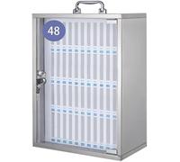 SSDDLZEQ Armario de Pared de Acero Inoxidable for Guardar teléfonos móviles, Ideal for Material de Oficina y Escolar.(48)