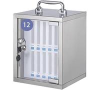 SSDDLZEQ Armario de Pared de Acero Inoxidable for Guardar teléfonos móviles, Ideal for Material de Oficina y Escolar.(12)