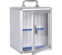 SSDDLZEQ Armario de Seguridad for teléfono móvil de Aluminio Plateado con asa portátil for Montar en la Pared(12)