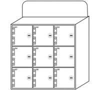 SSDDLZEQ Armarios de Almacenamiento de acrílico del teléfono móvil de la Seguridad 9-Compartment for los Locales de Oficina