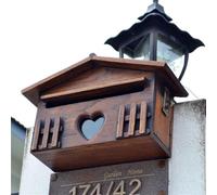 SSDDLZEQ Buzones de Pared Buzón de Pared, buzón de sugerencias de Madera, buzón de Pared Creativo for Villa