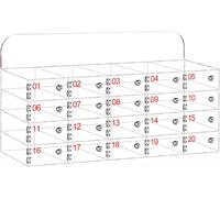 SSDDLZEQ Caja de acrílico Transparente for Guardar teléfonos móviles montada en la Pared(20)