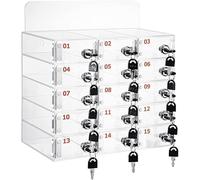 SSDDLZEQ Caja de Almacenamiento for teléfono móvil de acrílico Transparente de Pared con 15 Compartimentos