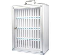 SSDDLZEQ Caja for teléfono móvil de aleación de Aluminio con asa portátil y Armario de Almacenamiento for teléfono móvil con Montaje en Pared(48 Slots)