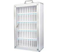 SSDDLZEQ Caja for teléfono móvil de aleación de Aluminio con asa portátil y Armario de Almacenamiento for teléfono móvil con Montaje en Pared(60 Slots)