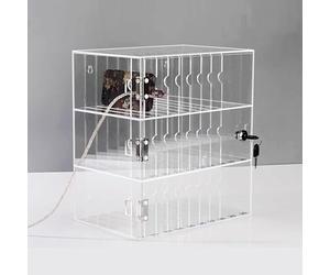 SSDDLZEQ Casilleros Transparentes for Almacenamiento de teléfonos móviles montados en la Pared: un diseño Seguro, confiable y Que Ahorra Espacio.