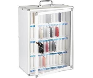 SSDDLZEQ El gabinete de Almacenamiento de aleación de Aluminio Silver Edition Proporciona una solución Segura de Almacenamiento for teléfonos móviles.