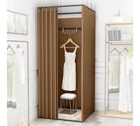 SSDDLZEQ For Oficina Tienda de Ropa Dormitorio Sala de Almacenamiento de Seguimiento móvil, Tienda de Ropa probador Cortina Pantalla de privacidad con Ojales(100x100x200cm)