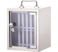 SSDDLZEQ Gabinete de Acero Inoxidable for Guardar teléfonos móviles, Ideal for aulas, oficinas y fábricas.(12 Slots)