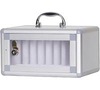 SSDDLZEQ Gabinete portátil de aleación de Aluminio for Guardar teléfonos móviles, fácil de Transportar.(8 Slots)