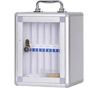 SSDDLZEQ Gabinete portátil de aleación de Aluminio for Guardar teléfonos móviles, fácil de Transportar.(12 Slots)