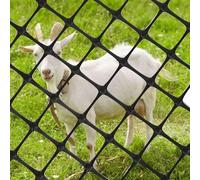 SSDDLZEQ Red de plástico for Aves de Corral, for Mascotas, Cabras, Ciervos, Cerca de Alambre de plástico Negra, Cerca de jardín, Barrera for Animales(1.5x50m(5x164ft))