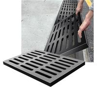 SSDDLZEQ Rejillas de Drenaje de Entrada cuadradas Negras adecuadas for hormigón/Patios(40t)