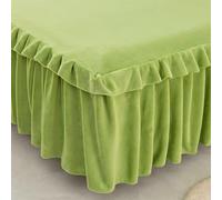SSDDLZEQ Sedoso Faldas y sábanas de Franela for Cama | Faldones y sábanas de Cama extraprofundas | Sábanas Individuales, Dobles y King(Green,180x220cm)