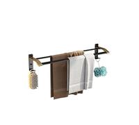 SSDDLZEQ Toalla de baño Toalla de Inodoro Barra de Toalla de Doble Varilla de baño Toalla de Toalla Rack Hood(50cm)