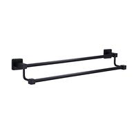 SSDDLZEQ Toalla Rack Baño Colgante Acero Inoxidable Doble Varilla Negro Toalla de Inodoro Colgante Toalla Cuadrada Rack(30cm)