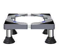 SSEHCWAN Base de lavadora con pies reforzados Soporte de lavadora Base de lavadora para nevera, secadora Soporte de carga 200 kg, ancho y altura ajustables (40-60 cm, 16-19 cm)