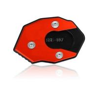 SSFGHRHQ Pata de Cabra Almohadilla De Extensión De Caballete Lateral para Pie, Base Agrandada Antideslizante para K&awasaki Z650 2017 2018 2019 2021 2022 2023 Z650RS, Extensor De Soporte(Rojo)