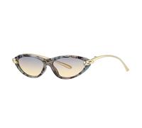 SSFVTTL Gafas de sol de lujo con diseño de ojo de gato, color caramelo, para mujer, ovaladas, huecas, con protección UV400 para hombre (patrón gris té).