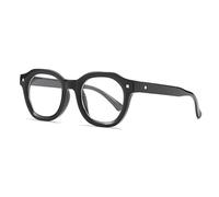 SSFVTTL Gafas de sol de lujo de gran tamaño para mujer y hombre, estilo vintage, con montura grande, estilo punk, con remaches, UV400 (negro transparente).