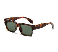 SSFVTTL Gafas de sol de lujo para mujer, estilo retro, con estampado de leopardo, azul y verde, con protección UV400 (verde leopardo).