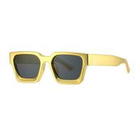 SSFVTTL Gafas de sol de lujo para mujer y hombre, estilo vintage, montura grande, estilo punk, con espejo dorado y plateado brillante, UV400 (dorado y negro).