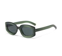 SSFVTTL Gafas de sol de moda con montura de gelatina para mujer, con protección UV400, estilo retro, estilo punk para hombre (gris verdoso)