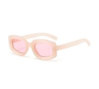 SSFVTTL Gafas de sol de moda con montura de gelatina para mujer, con protección UV400, estilo retro, estilo punk para hombre (rosa)