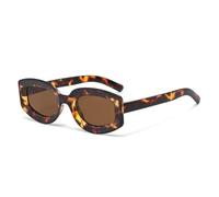 SSFVTTL Gafas de sol de moda con montura de gelatina para mujer, con protección UV400, estilo retro, estilo punk para hombre (té de leopardo).