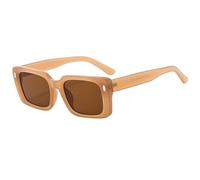 SSFVTTL Gafas de sol de moda para fotografía callejera, gafas de sol de tendencia retro, versátiles, color marrón