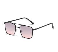 SSFVTTL Gafas de sol retro con puentes metálicos para mujer, a la moda, con lentes degradados transparentes, UV400 (2)