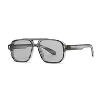 SSFVTTL Gafas de sol retro para mujer, con degradado, UV400, remaches de moda para hombre (rayas grises)