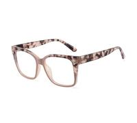 SSFVTTL Montura de gafas para mujer, transparente, antiluz azul, retro, con remaches degradados para hombre (10)