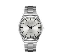 Ssg009 - Reloj analógico de cuarzo inoxidable para hombre, plata, talla única