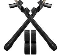 Ssguopte 2 Packs Bat Grip Tape, 40" Length Baseball Bat Grip Tape 1.75mm Precut and Full-Back Adhesive Golf Pro Feel Replacement Comfortable Tapes for Bats Handles, Black
