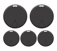 Ssguopte Rastreadores GPS de 5 PCS, Dispositivo de Seguimiento de plástico de Llave Redonda Anti-perdición para niños, Perros, Mascotas, Gatos, Billetera, Llavero, Equipaje, recordatorio de Alarma