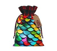 SSGVLPTO Bolsas de regalo con estampado de arcoíris colorido, bolsas de regalo de caramelos, bolsas de regalo de boda, bolsas de regalo con cordón
