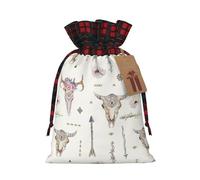 SSGVLPTO Bolsas de regalo con estampado de calavera de toro ribal blanco, bolsas de caramelos, regalos de boda, bolsas de regalo con cordón