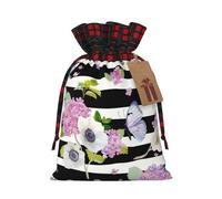 SSGVLPTO Bolsas de regalo con estampado de flores a rayas, bolsas de regalo de caramelos, bolsas de regalo de boda, bolsas de regalo con cordón