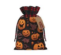 SSGVLPTO Bonito diseño de Halloween 1 impresión regalo bolsas, bolsas de regalo caramelos, regalos de boda, bolsas de regalo con cordón