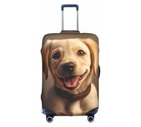 SSGVLPTO Cute Labrador Dog Impresión Anti-Arañazos Equipaje Funda protectora para equipaje Cubierta de equipaje lavable blanco pequeño, Color blanco., S