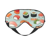 SSGVLPTO Delicious Sushi - Máscara de ojos de doble cara con estampado de sushi para apagón, sueño dulce, relajación de viajes, siestas